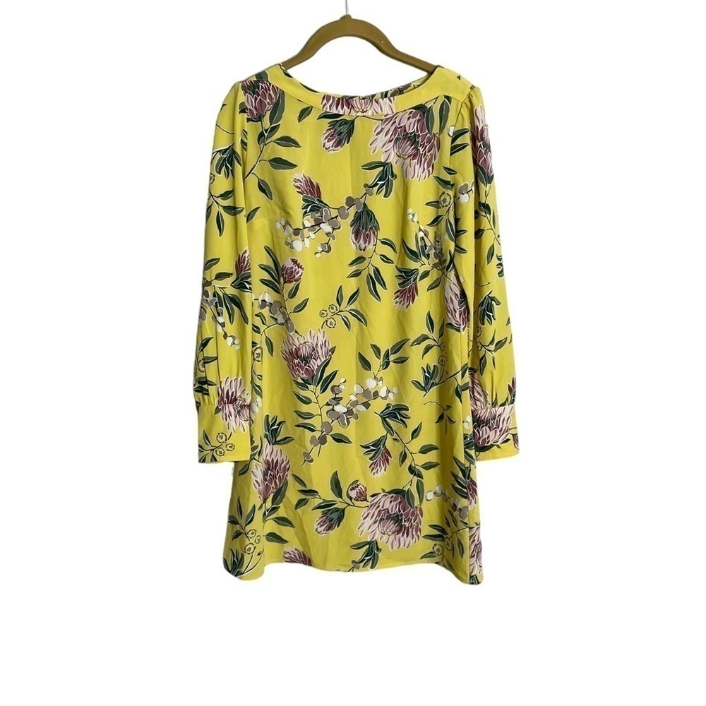 Loft Yellow Floral Shift Dress 0 Petite